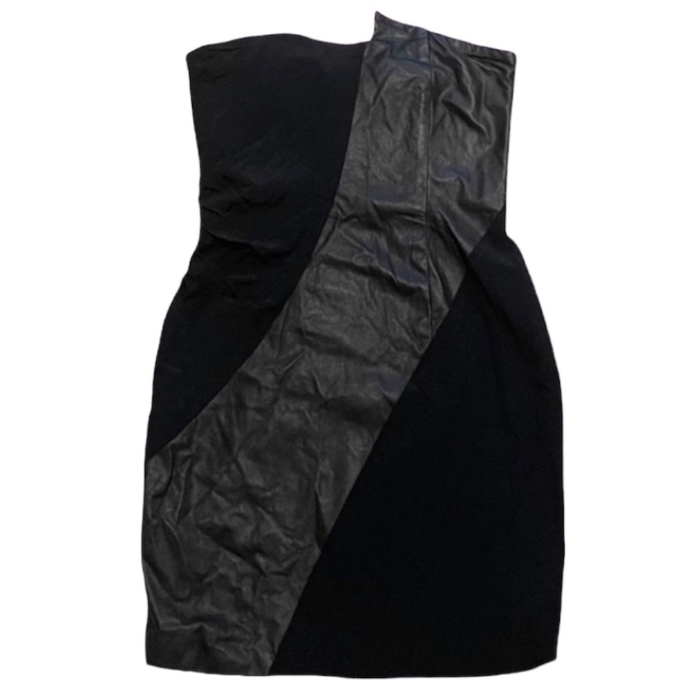 Alice + Olivia black strapless minidress